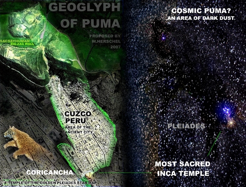INCA INTI PUNCHACO QORIKANCHA star map of the Pleiades
